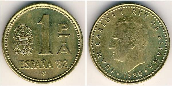 1 Peseta 西班牙 青铜/铝 胡安·卡洛斯一世 (1938 - )