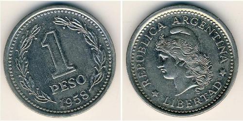 1 Peso Argentina (1861 - ) Acciaio/Nichel 