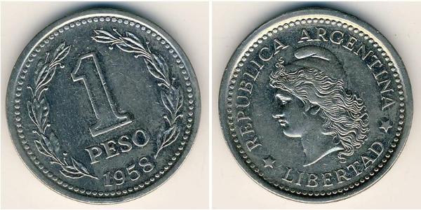 1 Peso Argentina (1861 - ) Acciaio/Nichel 