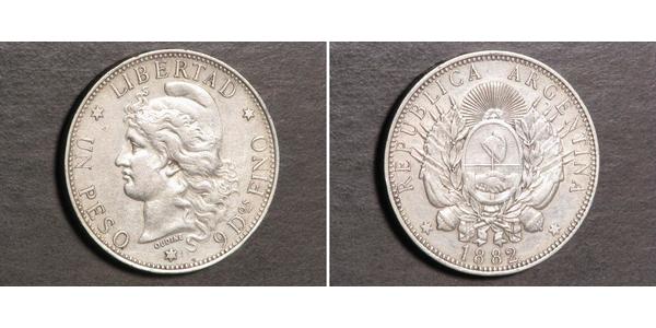 1 Peso Argentinien (1861 - ) Argent 