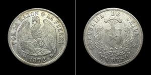 1 Peso Chili Argent 