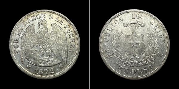 1 Peso Chili Argent 