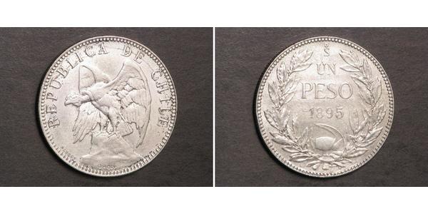 1 Peso Chili Argent 