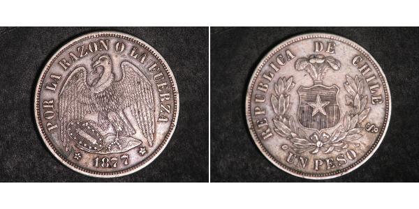 1 Peso Chili Argent 