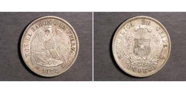 1 Peso Chili Argent 