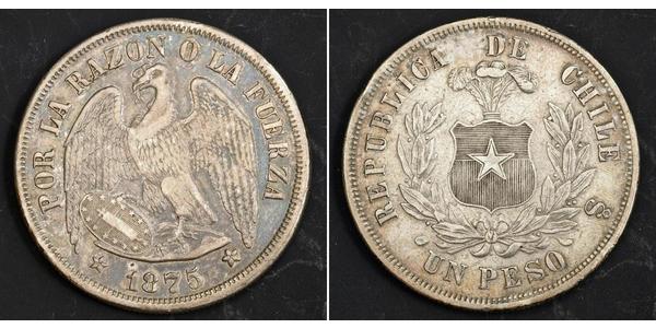 1 Peso Chili Argent 