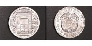 1 Peso Colombie Argent 