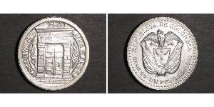 1 Peso Colombie Argent 