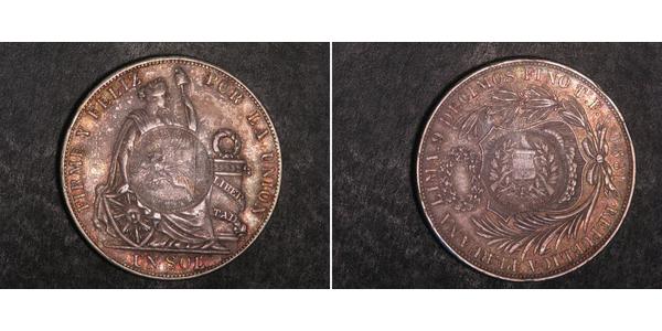 1 Peso Guatemala Argent 