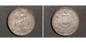 1 Peso Guatemala (1838 - ) Argent 