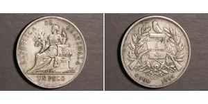 1 Peso Guatemala (1838 - ) Argent 