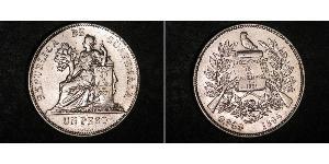 1 Peso Guatemala (1838 - ) Argent 