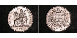 1 Peso Guatemala (1838 - ) Argent 