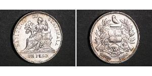 1 Peso Guatemala (1838 - ) Argent 