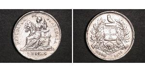 1 Peso Guatemala (1838 - ) Argent 