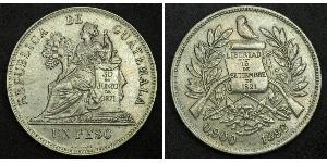 1 Peso Guatemala (1838 - ) Argent 