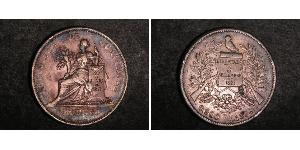 1 Peso Guatemala (1838 - ) Argent 