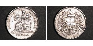 1 Peso Guatemala (1838 - ) Argent 