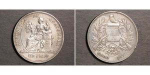 1 Peso Guatemala (1838 - ) Argent 