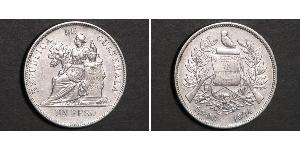 1 Peso Guatemala (1838 - ) Argent 