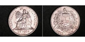 1 Peso Guatemala (1838 - ) Argent 