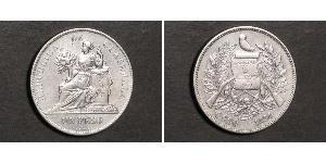 1 Peso Guatemala (1838 - ) Argent 