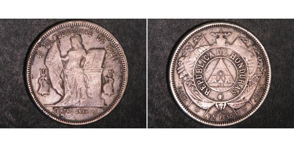 1 Peso Honduras Argent 