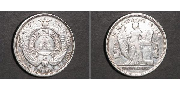 1 Peso Honduras Argent 