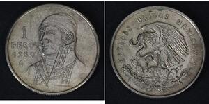 1 Peso Mexique Argent 