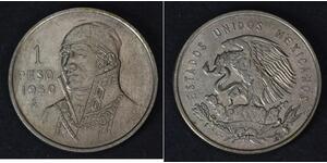 1 Peso Mexique Argent 
