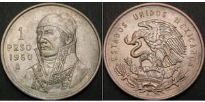 1 Peso Mexique Argent 