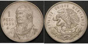1 Peso Mexique Argent 