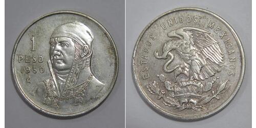 1 Peso Mexique Argent 