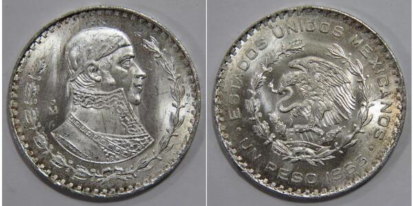 1 Peso Mexique Argent 