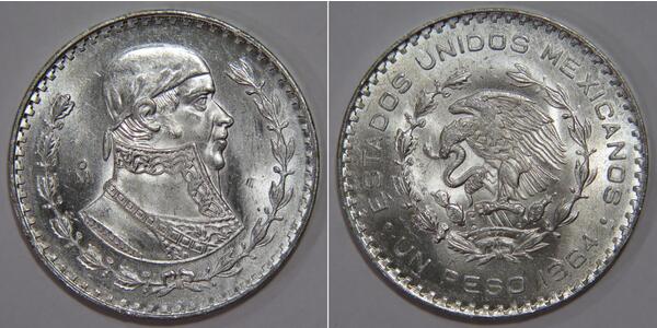 1 Peso Mexique Argent 