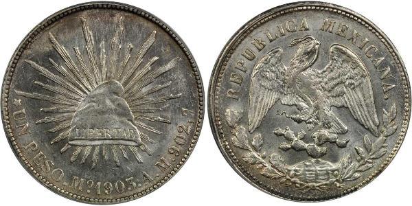 1 Peso Mexique (1867 - ) Argent 