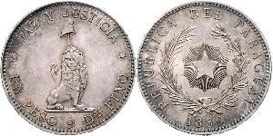 1 Peso Paraguay (1811 - ) Argent 