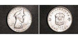 1 Peso Philippines Argent Douglas MacArthur (1880 - 1964) 