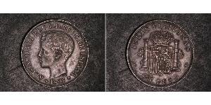 1 Peso Philippines Argent Alfonso XIII of Spain (1886 - 1941)