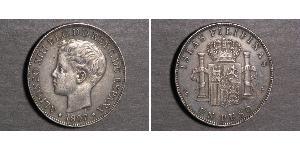 1 Peso Philippines Argent Alfonso XIII of Spain (1886 - 1941)