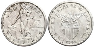 1 Peso Philippines Argent 