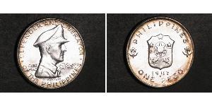 1 Peso Philippines Argent Douglas MacArthur (1880 - 1964) 