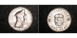 1 Peso Philippines Argent Douglas MacArthur (1880 - 1964) 