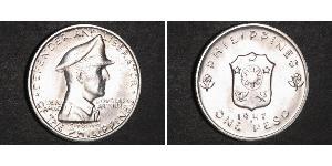 1 Peso Philippines Argent Douglas MacArthur (1880 - 1964) 