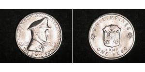 1 Peso Philippines Argent Douglas MacArthur (1880 - 1964) 