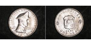 1 Peso Philippines Argent Douglas MacArthur (1880 - 1964) 