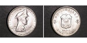 1 Peso Philippines Argent Douglas MacArthur (1880 - 1964) 