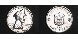 1 Peso Philippines Argent Douglas MacArthur (1880 - 1964) 