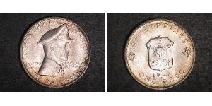 1 Peso Philippines Argent Douglas MacArthur (1880 - 1964) 