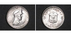 1 Peso Philippines Argent Douglas MacArthur (1880 - 1964) 